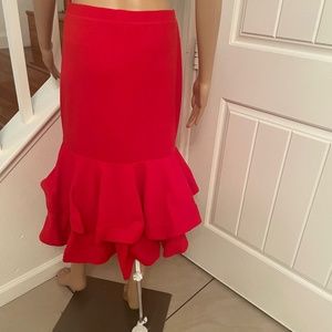 Red Ruffle Skirt